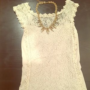 Express lace sleeveless top. Like new!